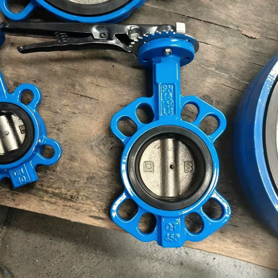 Wafer butterfly valve, ductile iron body